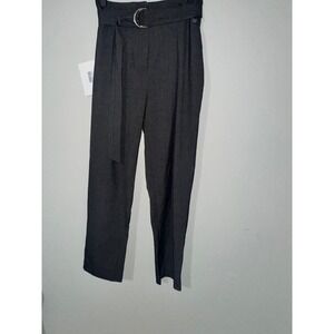 Gaudì Jeans Women's Gray High Waist Belted Cropped Pants‎ Trousers Size 10/12 US